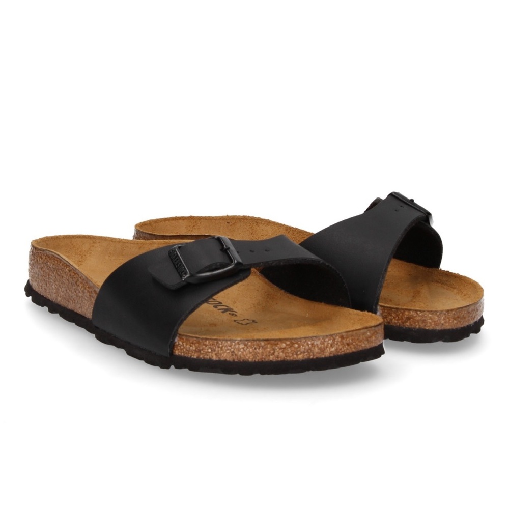 Birkenstock Madrid Blk Leather Sandal Women's